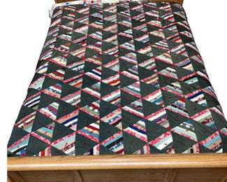 Antique Handmade Quilt Hand Stitched Tie