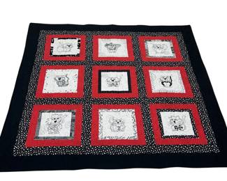 Cats Meow Lover Handmade Quilt Machine Embroidered