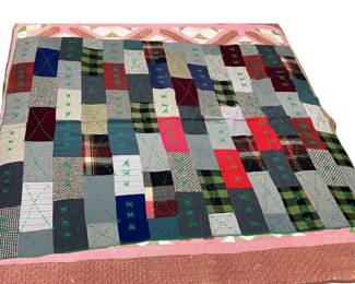 Christmas Colors Rustic Handmade Quilt