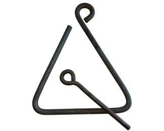 13" Wrought Iron Dinner Bell Triangle