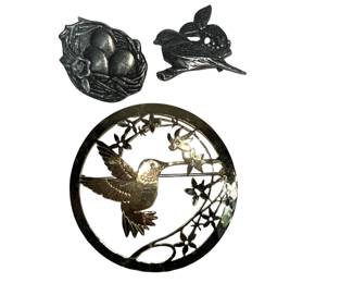 Bird Wild Boyd Birds & Blooms Brass Pins & Others