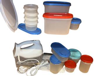 Small Tupperware & Hand Mixer