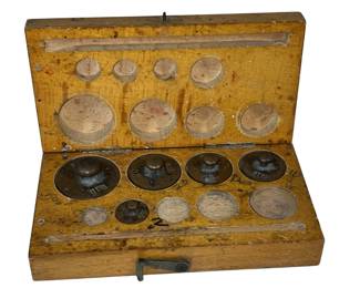 Antique Empire Lab Company Brass Pharmacy Scale Weights