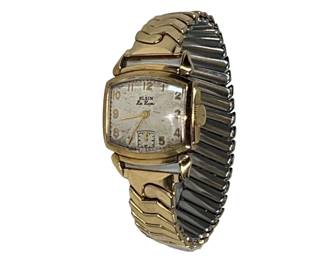 Antique Elgin De Luxe Mens 10K Rolled Gold Watch