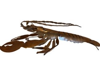14" Copper Lobster Handmade