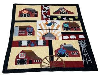 Quilt Wall Décor Amish German Barns Quilt Block Rooster