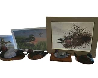 4 James Bouillet Duck Decoy Wood Base Plate D Unlimited Print