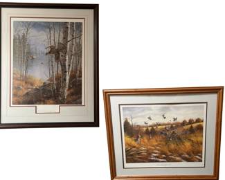 Ducks Unlimited Quail & Duck Prints Matted Framed