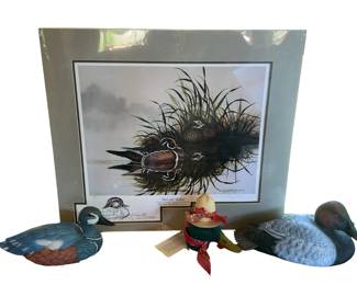 James Bouillet Duck Decoy Head +Ceramic & D Unlimited Print