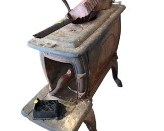 Rustic Cast Iron Wood Burning Stove