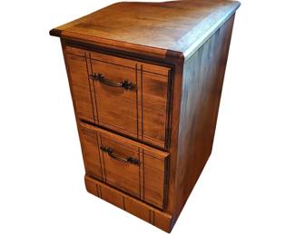 Solid Wood 2 Drawer File Cabinet