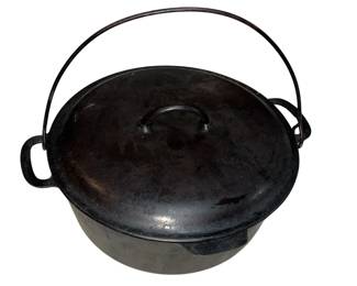 #8 Cast Iron Stew Pot Dutch Oven Heat Ring Lidded Bale Handle