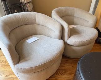 West Elm Viv swivel chairs