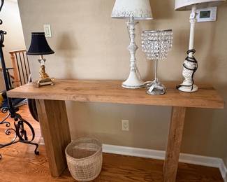 Modern rustic sofa table