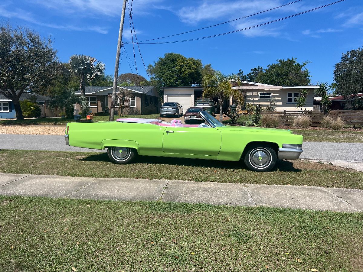 1970 Cadillac Convertible with backseat pool