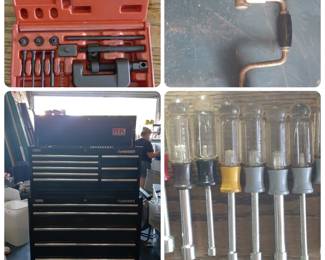 Husky giant tool box, tools- craftsman vinatage etc