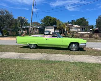 1970 Cadillac Convertible with backseat pool