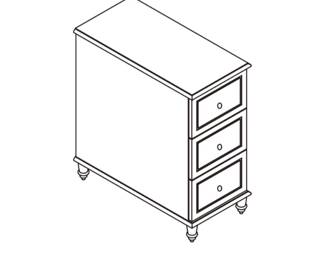 New in box skinny table with drawers