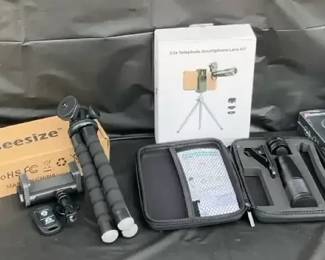 Tech Lot AI Translator Earbuds, Smartphone Lens No Stand, Recording Block