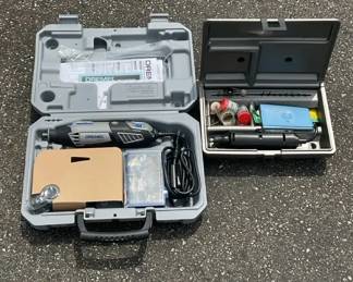 Dremel Rotary Tool Lot of 2  Brand New Large Kit Bonus Used Compact Set