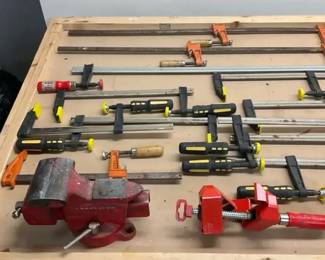 Cast Iron Bench Vise, Pipe Clamps, Bar Clamps  Corner Tool