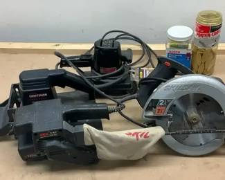 Skilsaw Circular Saw, Craftsman Plate Joiner, Skil Belt Sander  DualMotion Sander