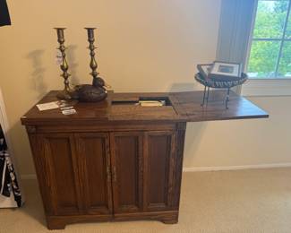 Brass Candlestick Holders, Buffet Table