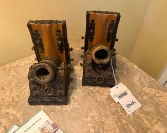 Medieval-Style Cannon Bookends
