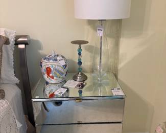 Modern Glass Lamp, Large Bird Ginger Jar, Candle Holder