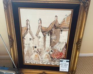 Original Boris Chezar Oil and Sand Painting