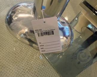 Silver Split Face Sculpture