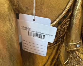 Gilded Wooden Buddha Sculpture