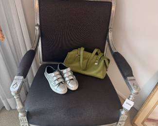 Louis XVI Silver Armchair, Women's Shoes, Purses