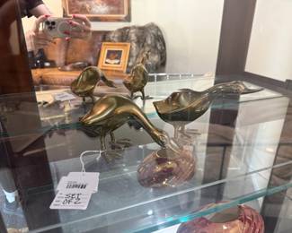 MCM Brass Duck Pair