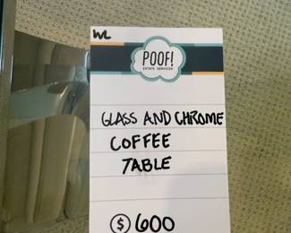 Glass & Chrome Coffee Table