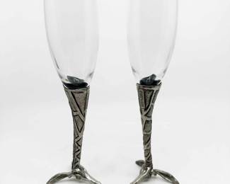 GIRAFFE CHAMPAGNE GLASSES 