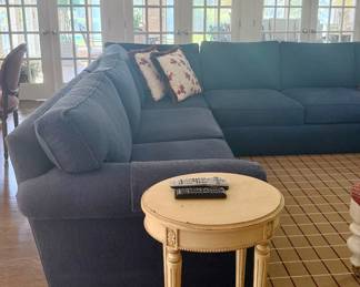 BLUE SECTIONAL SOFA, LIKE NEW