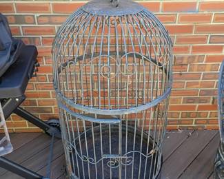 large Vintage Iron Bird cage