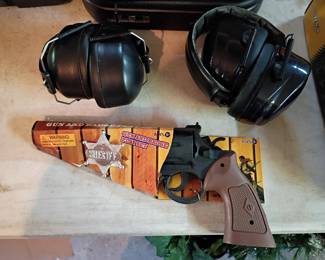 Toy pistols and hearing protection