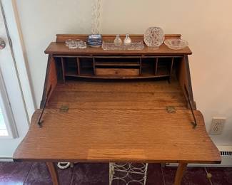 Oak Drop Front Desk