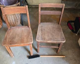 vintage school chairs