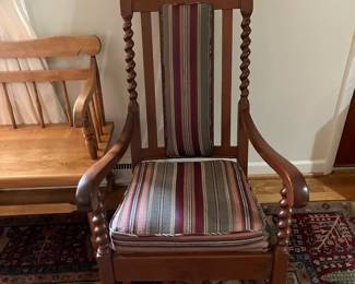 English Oak Barley Twist Genteman's Rocker