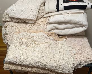 Vintage Crochet coverlets and quilts