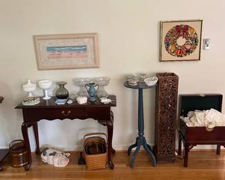 Vintage Embroidery, Crocheted Doilies and Boho Lighting