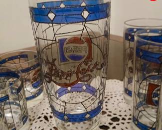 Antique Pepsi glass set