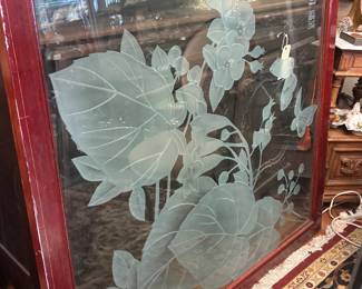 Framed etched glass