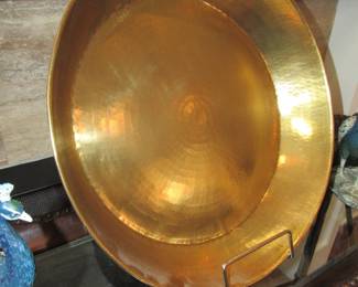Heavy polished brass bowl