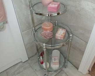 Chrome/glass stand