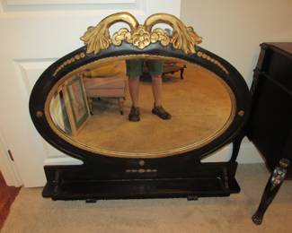 Unique beveled mirror with shelf