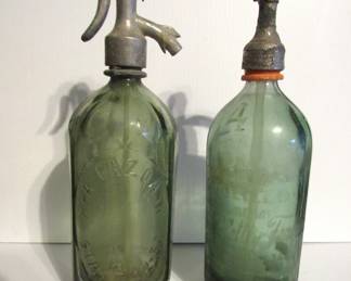 Antique seltzer bottles